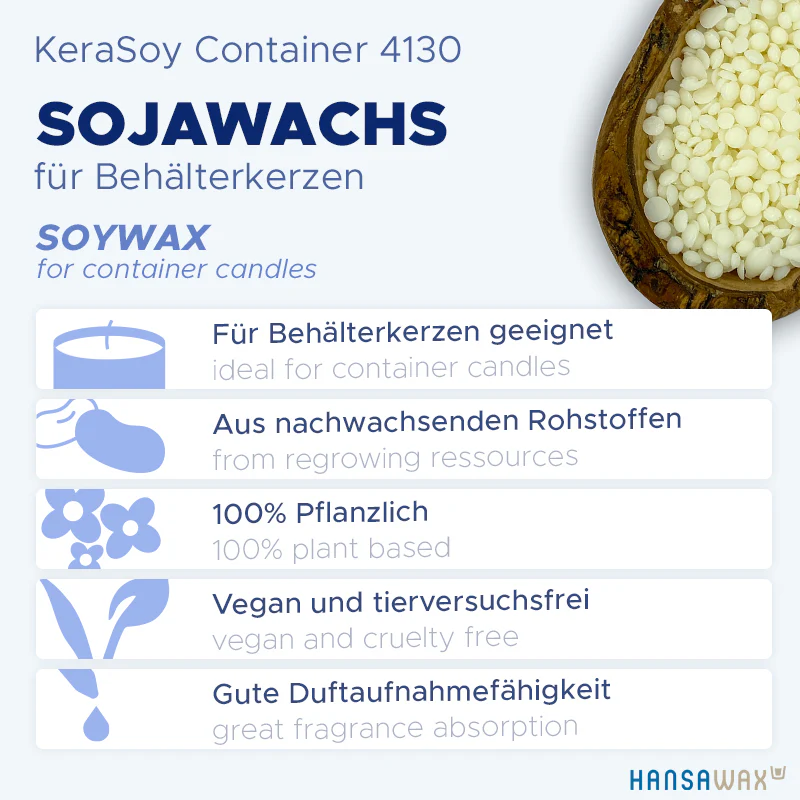 Sojawachs für Behälterkerzen 'KeraSoy Container 4130' - Image 4